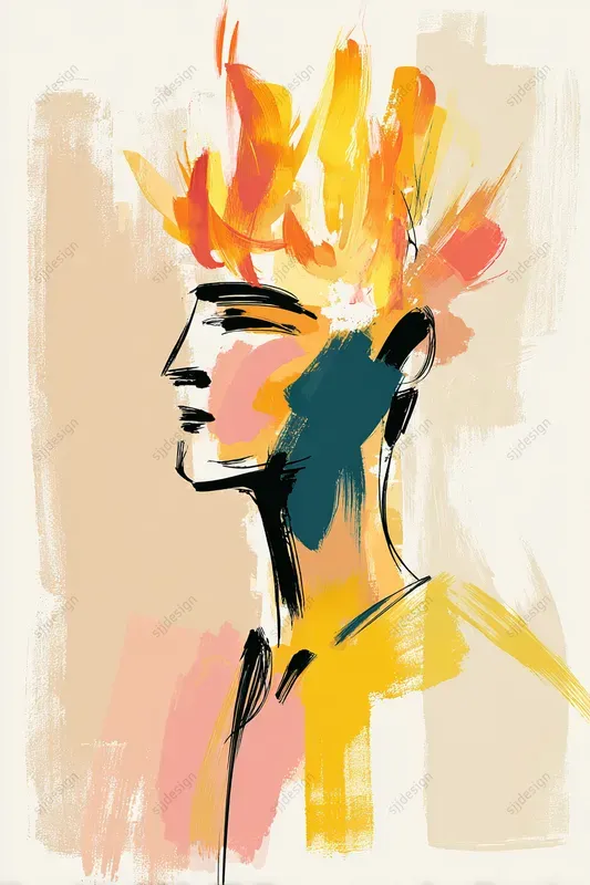 Expressive Brush Portrait Art