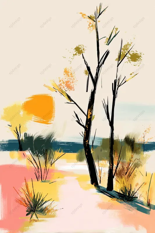 Expressive Brush Portrait Art