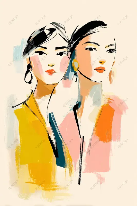 Expressive Brush Portrait Art