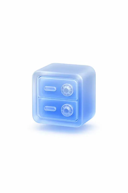 Soft Frosted Glass Icon Objects