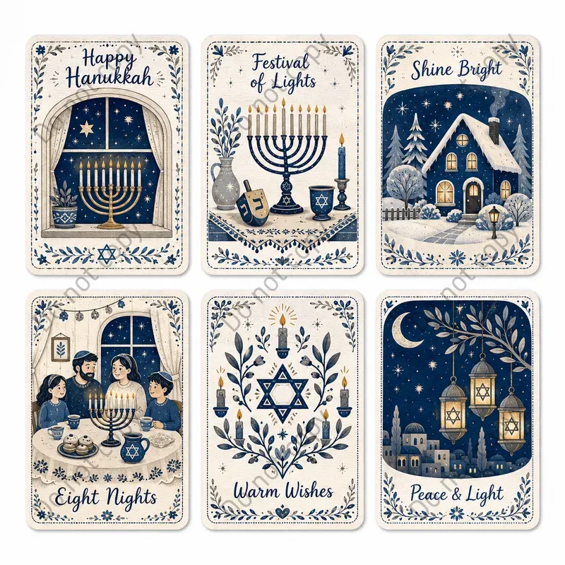 Vintage Folk Holiday Card Sets