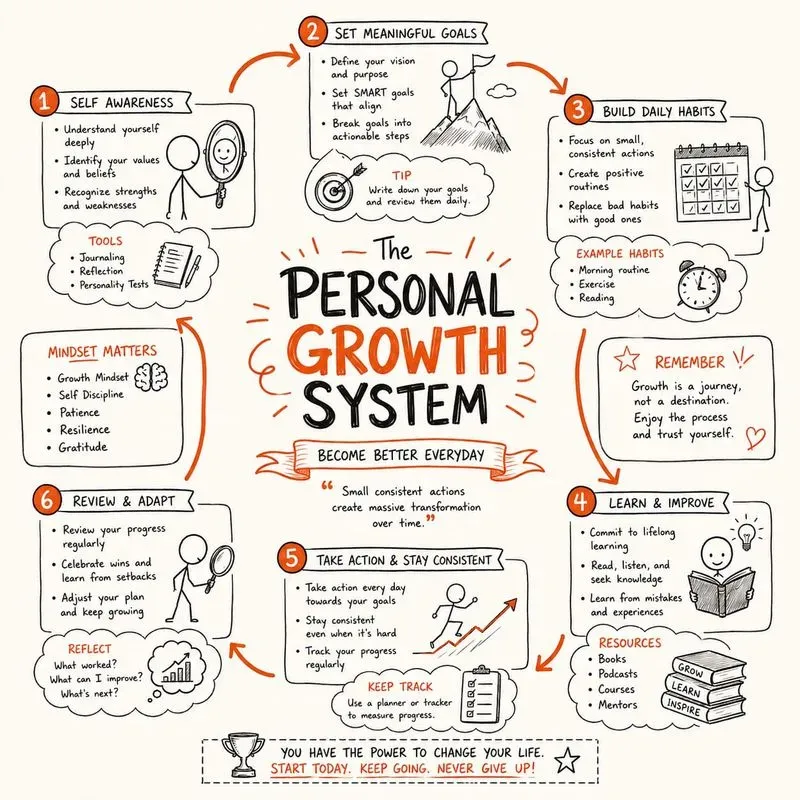 Hand Drawn Visual Process Infographics