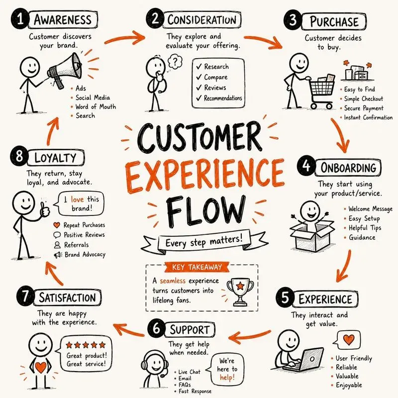 Hand Drawn Visual Process Infographics