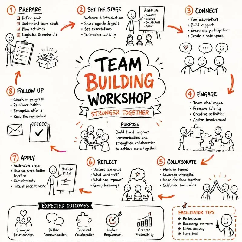 Hand Drawn Visual Process Infographics