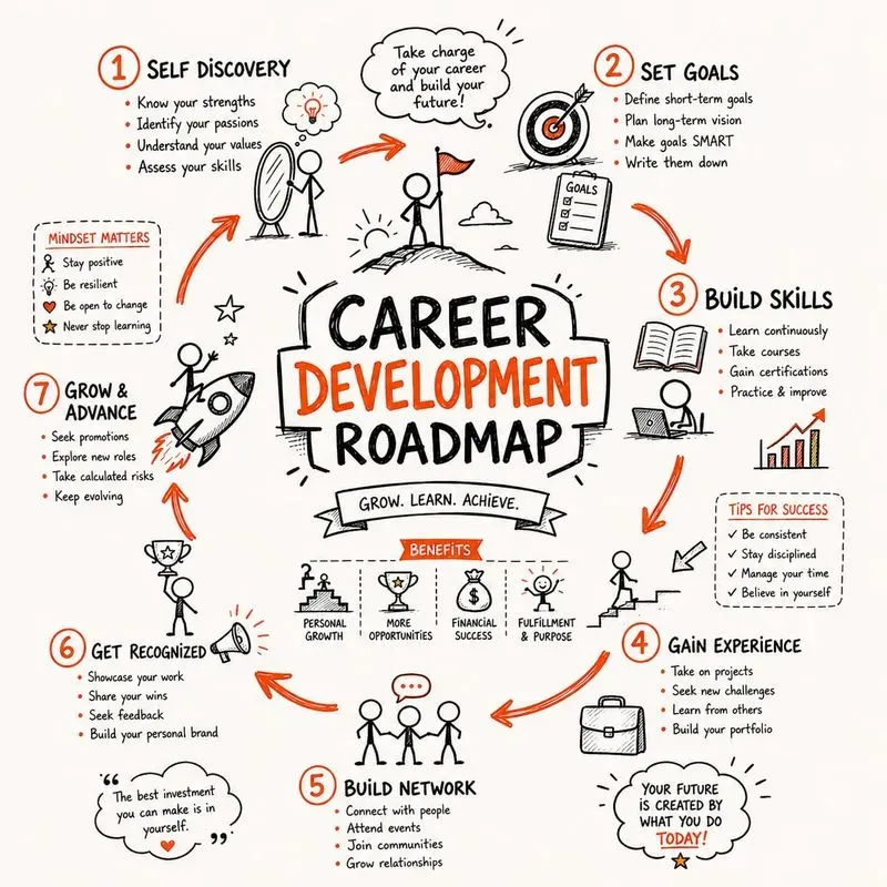 Hand Drawn Visual Process Infographics