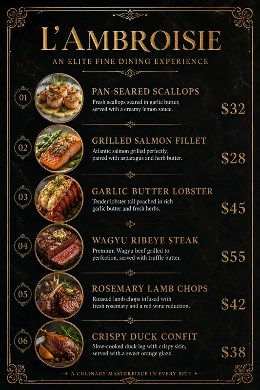 Restaurant Menu Descriptions