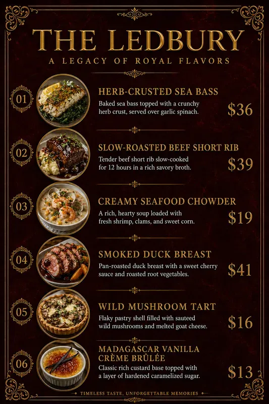 Restaurant Menu Descriptions