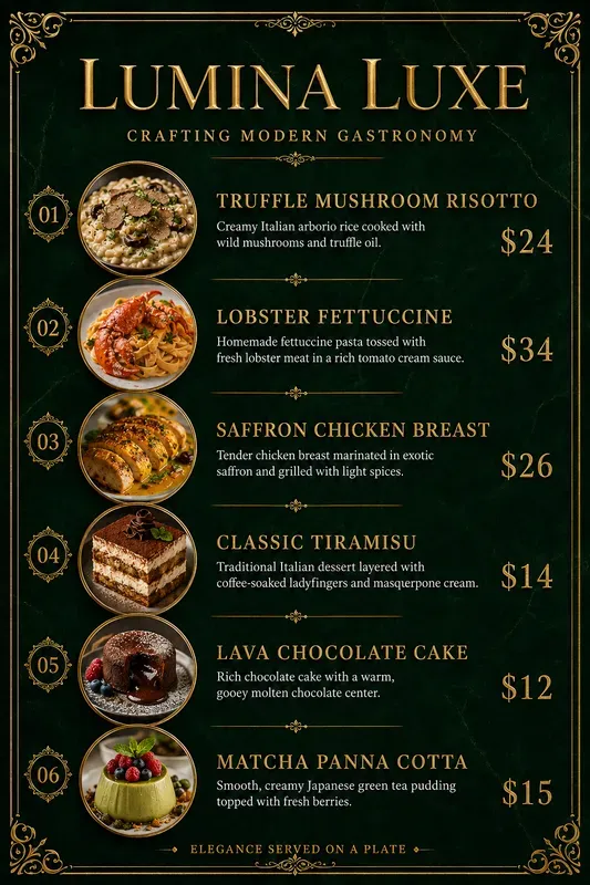 Restaurant Menu Descriptions