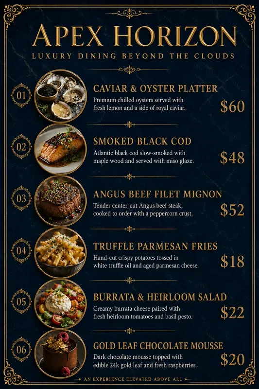 Restaurant Menu Descriptions