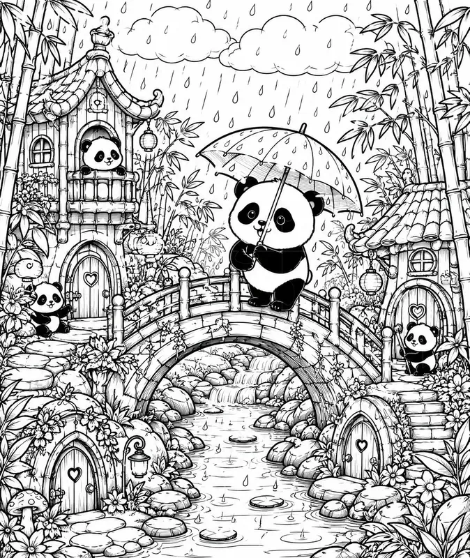 Animal Village Coloring Pages Ais