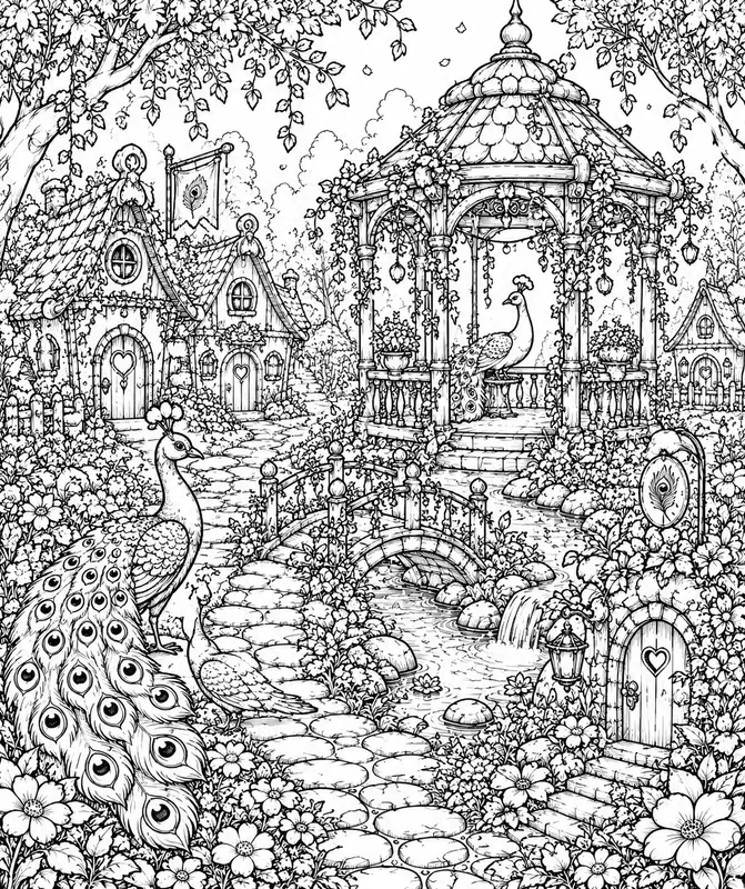 Animal Village Coloring Pages Ais