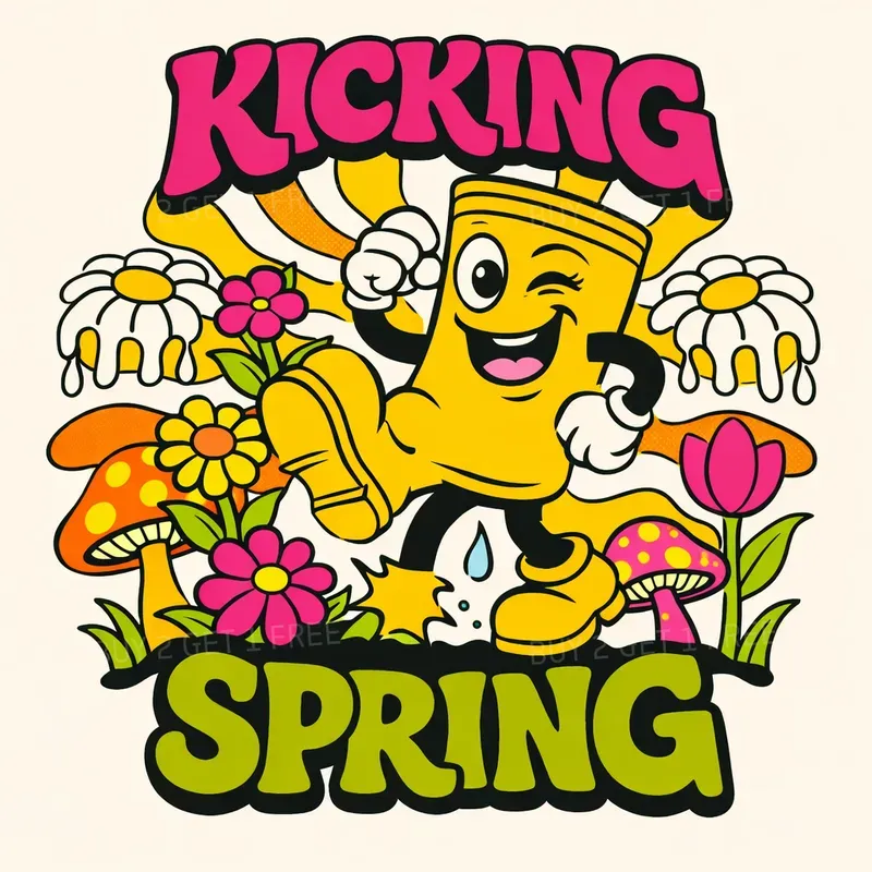 Surreal Spring Lettering Tshirt Designs