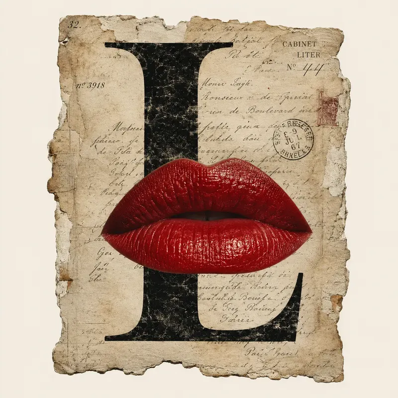 Vintage Monogram Collage Poster Artworks
