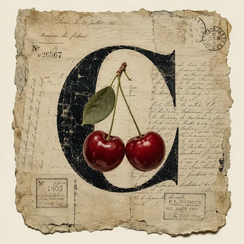 Vintage Monogram Collage Poster Artworks