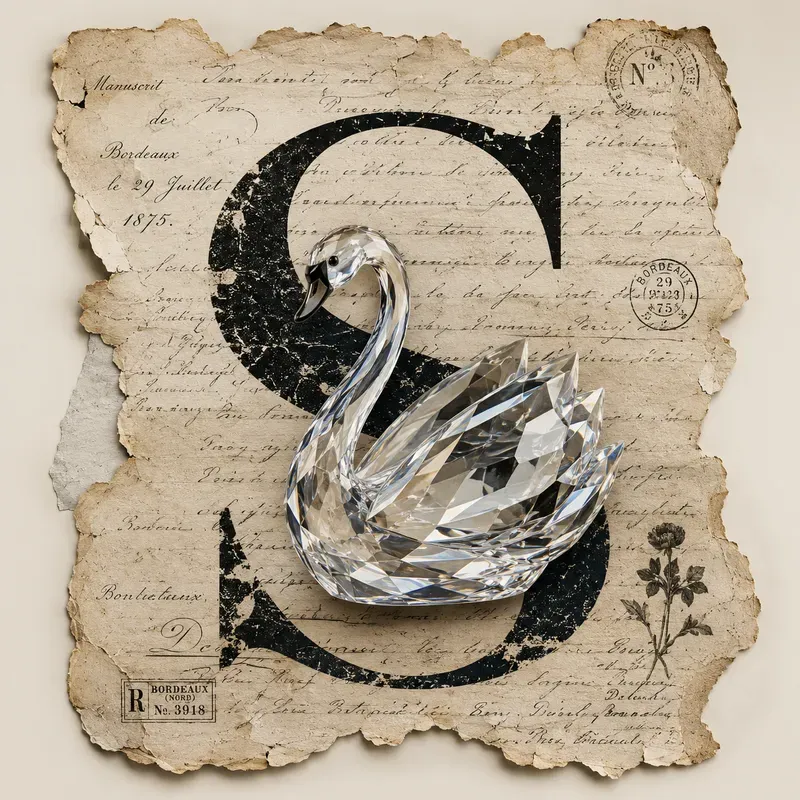 Vintage Monogram Collage Poster Artworks