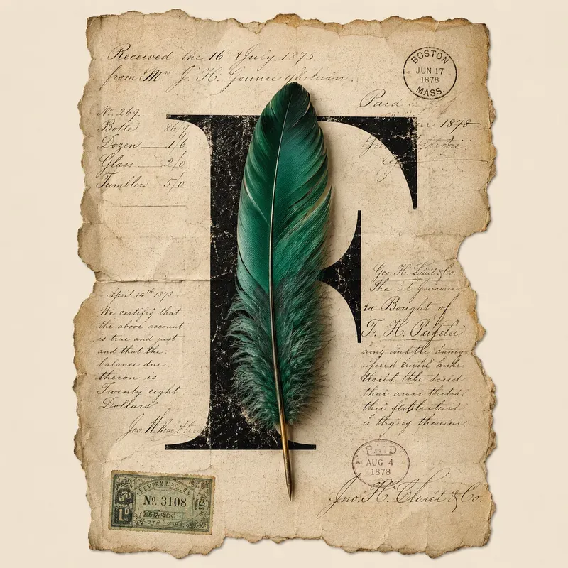 Vintage Monogram Collage Poster Artworks