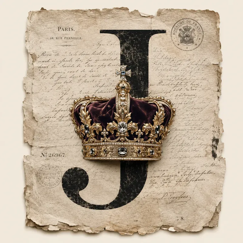 Vintage Monogram Collage Poster Artworks