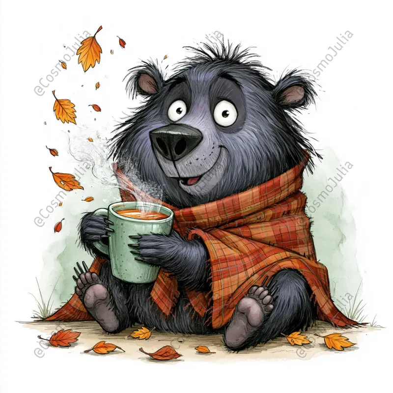 Cozy Autumn Animal Clipart Sets
