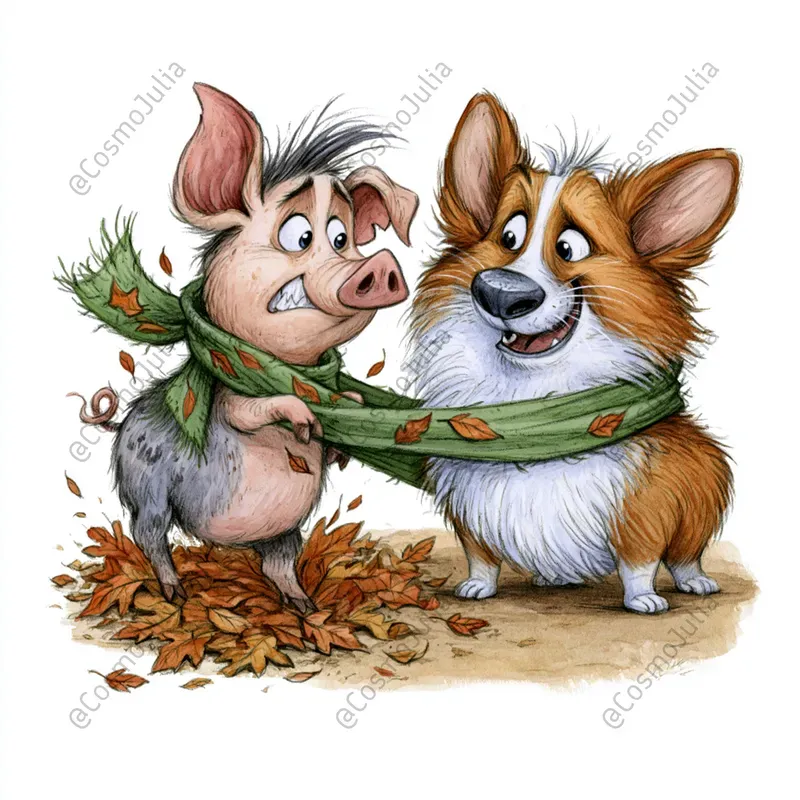 Cozy Autumn Animal Clipart Sets
