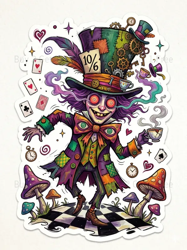 Psychedelic Wonderland Stickers