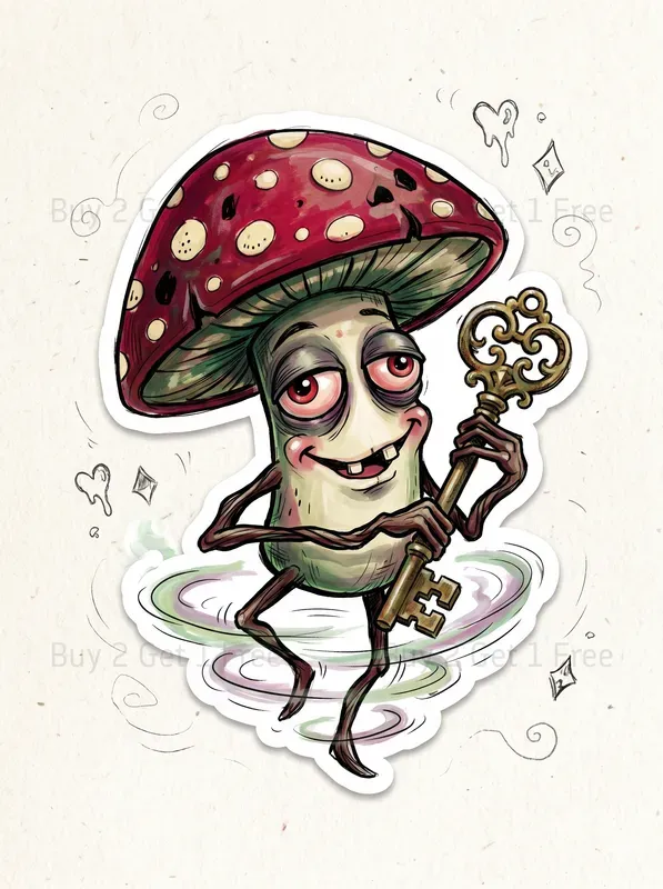 Psychedelic Wonderland Stickers