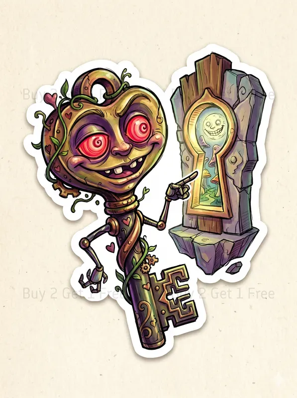 Psychedelic Wonderland Stickers