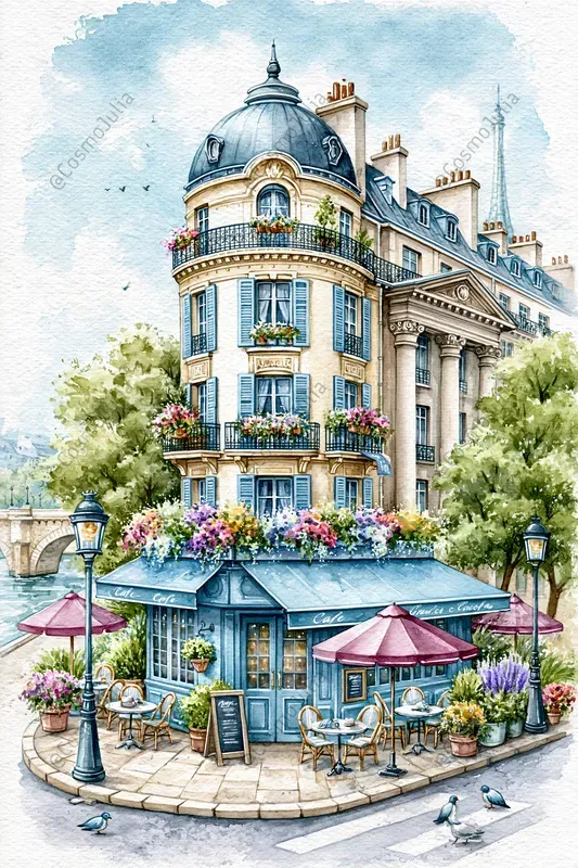 Whimsical Watercolor Travel Scenes
