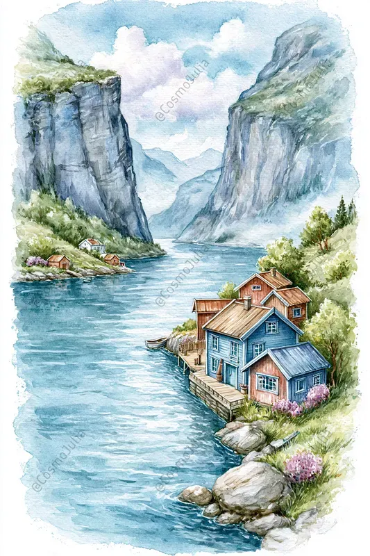 Whimsical Watercolor Travel Scenes