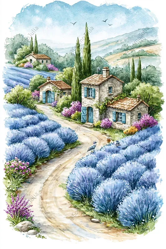 Whimsical Watercolor Travel Scenes