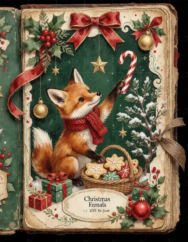Merry Christmas Junk Journal Cards