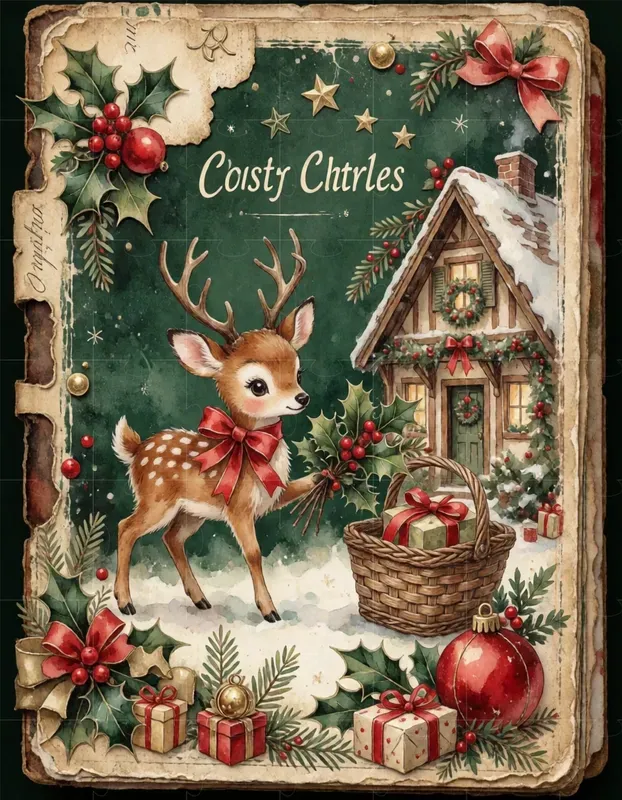 Merry Christmas Junk Journal Cards