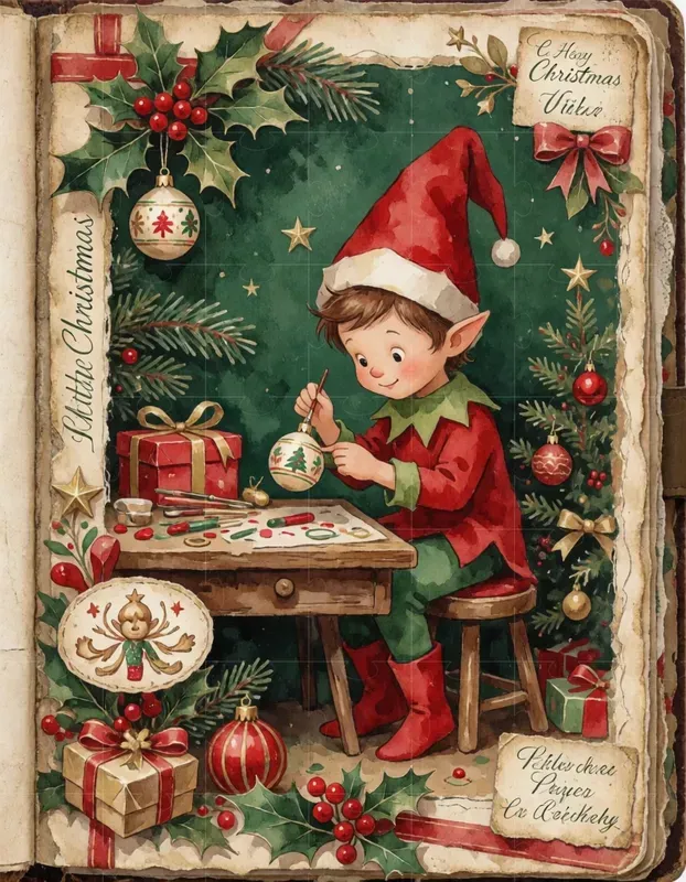 Merry Christmas Junk Journal Cards