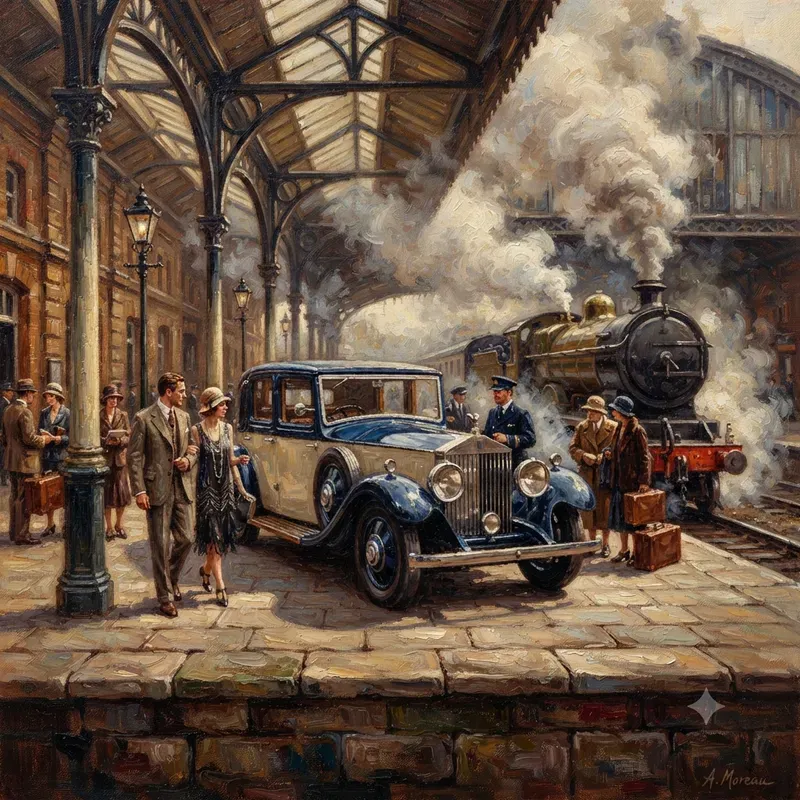 Retro Automobile Oil Painting Collections