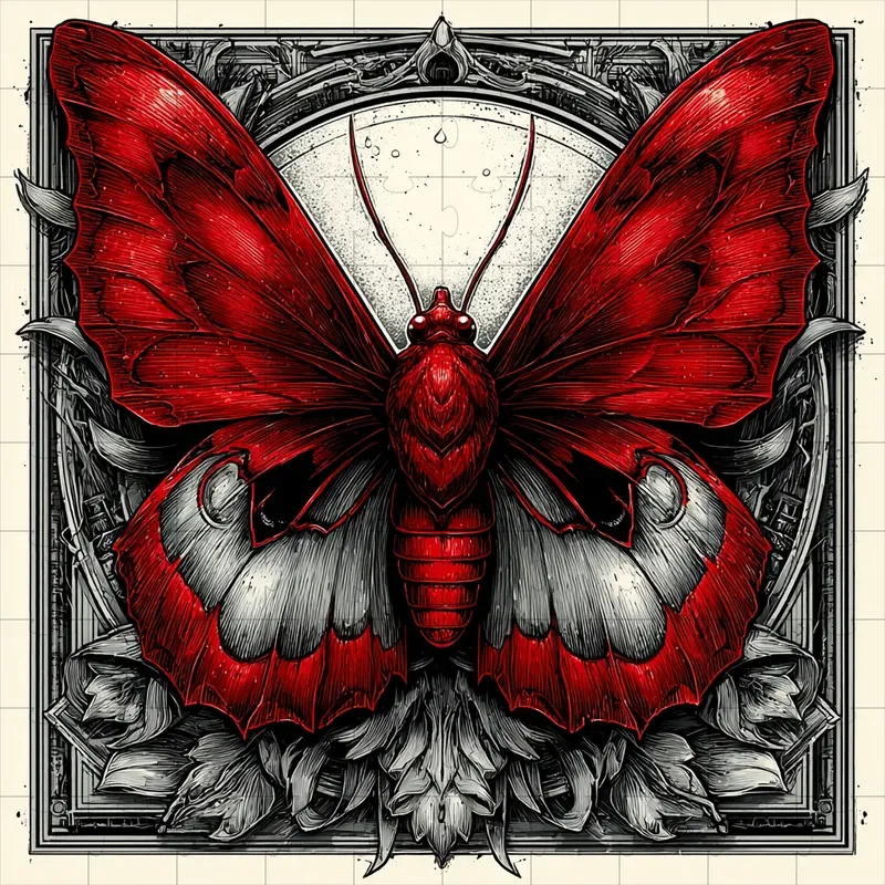 Screenprint Bold Red Ink Posters
