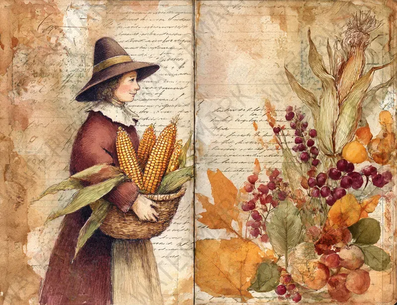 Thanksgiving Collage Junk Journals