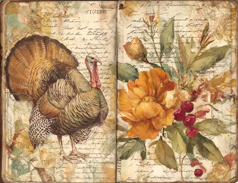 Thanksgiving Collage Junk Journals