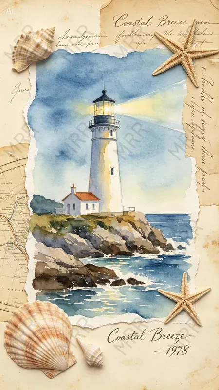 Vintage Coastal Junk Journal Art