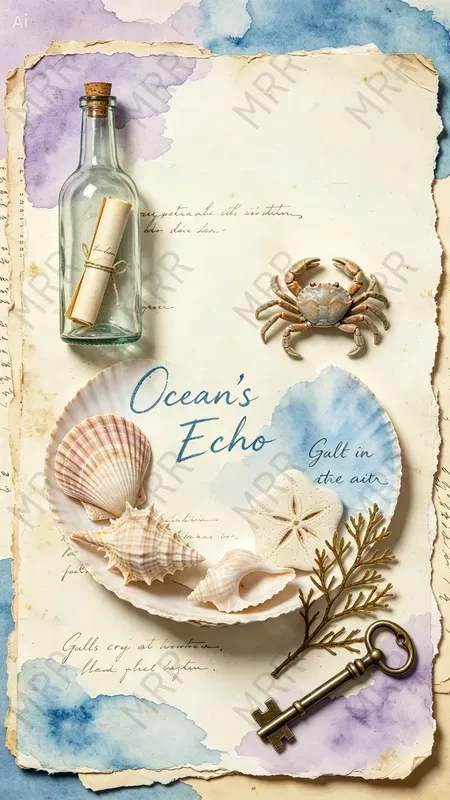 Vintage Coastal Junk Journal Art