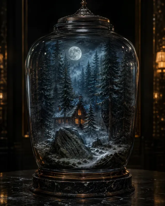 Fantasy Monster Terrarium Art