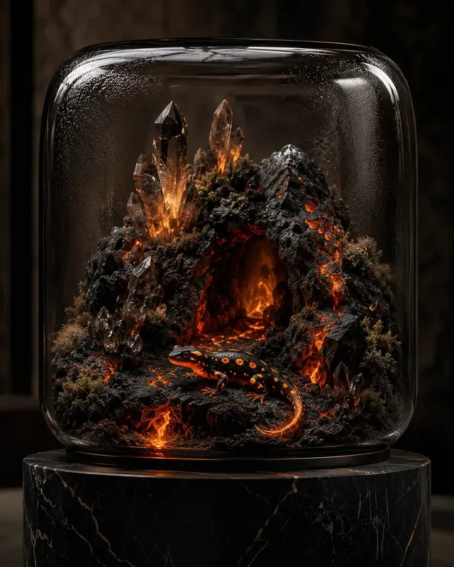 Fantasy Monster Terrarium Art