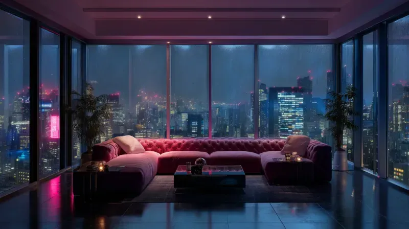 Ultraluxury Cyberpenthouse Interiors