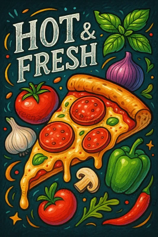 3D Doodle Food Poster Creators