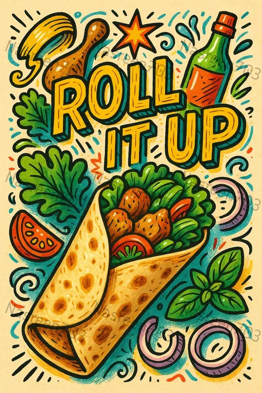 3D Doodle Food Poster Creators