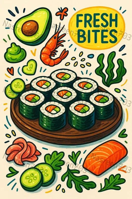 3D Doodle Food Poster Creators