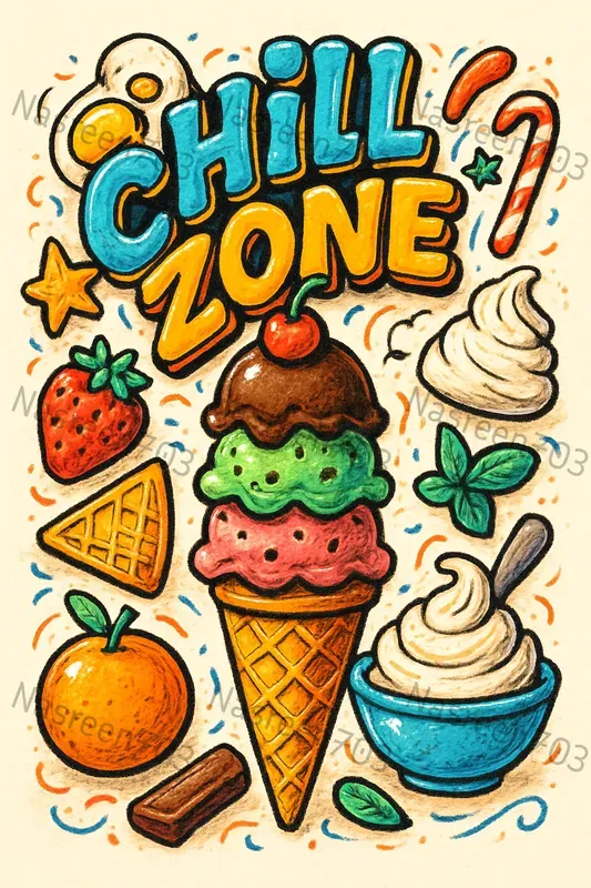 3D Doodle Food Poster Creators