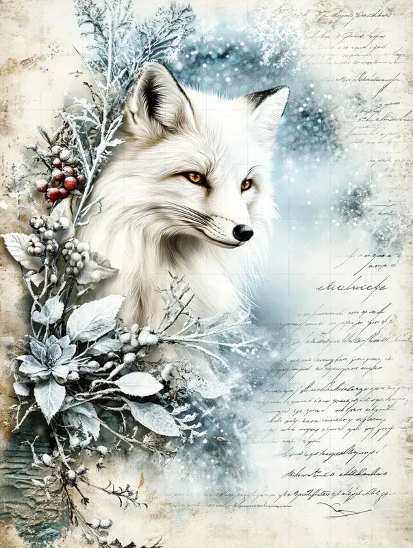 Shabby Chic Winter Relief Art
