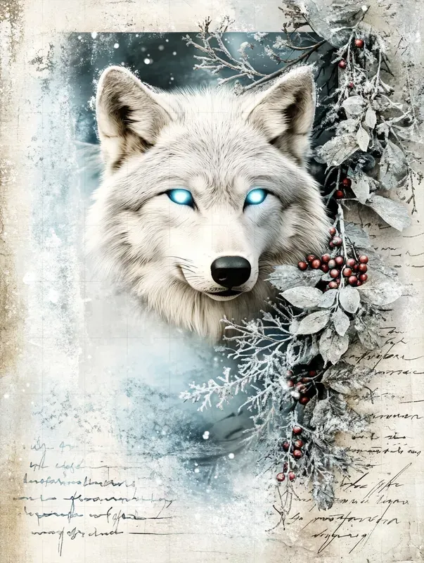 Shabby Chic Winter Relief Art