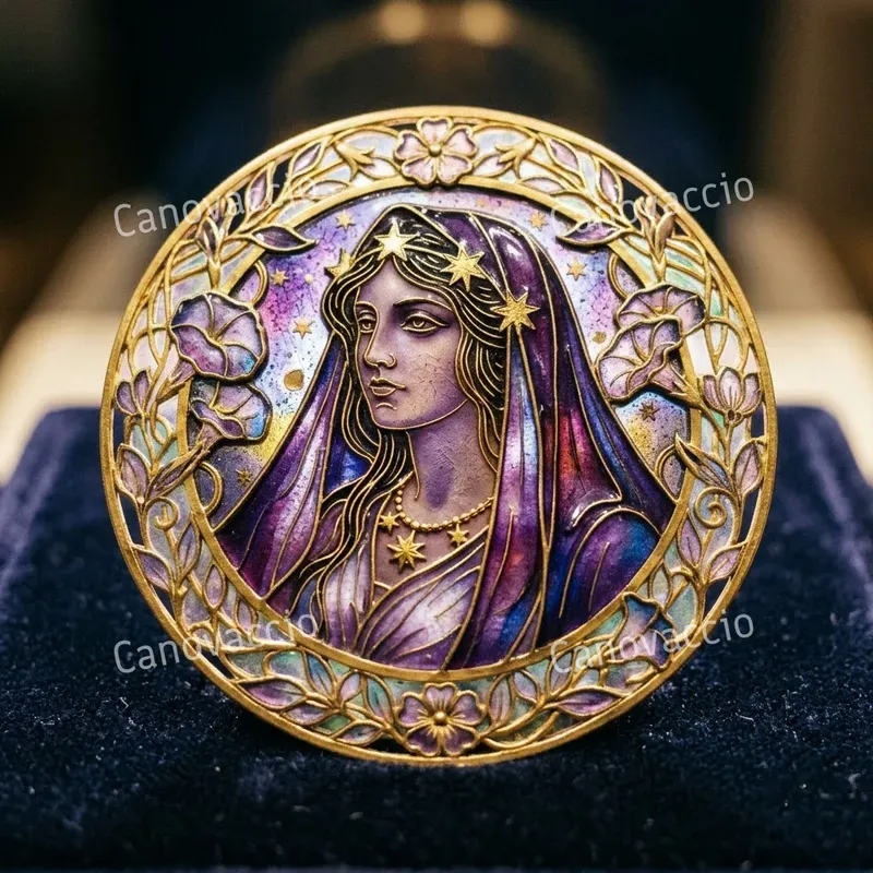 Cloisonné Enamel Heirloom Portraits