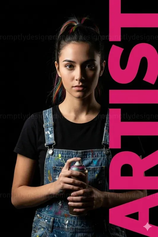 Bold Typography Portraits