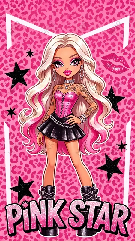 Bratz Style Cartoon Fashion Girls